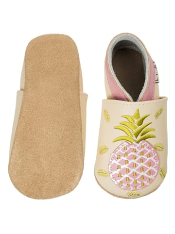 Lait et Miel Leren kruipschoenen "Ananas" lichtroze
