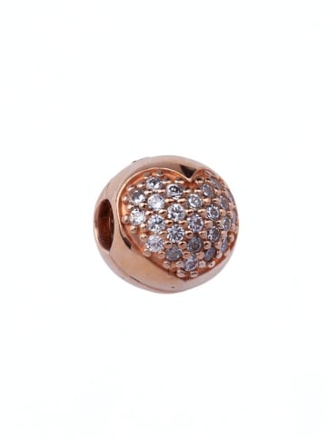 Pandora Rosévergulde bead met edelstenen