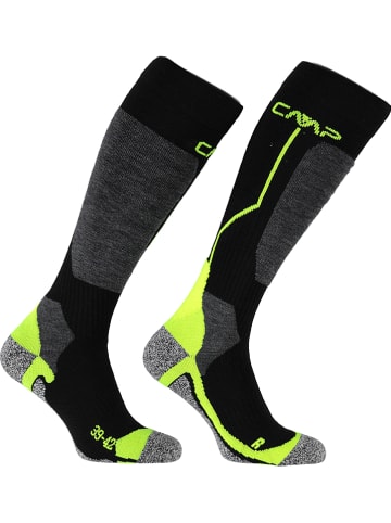 CMP Ski-/ Snowboardsocken in Schwarz/ Grau/ Grün