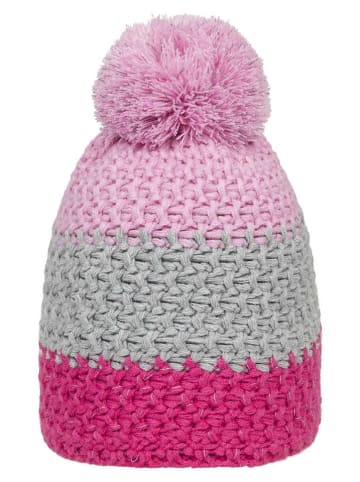 Döll Pudelmütze in Pink/ Grau