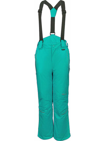 Trollkids Spodnie narciarskie "Holmenkollen" - Slim Fit - w kolorze turkusowym
