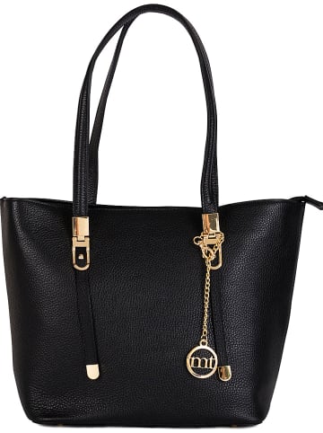 Mia Tomazzi Skórzana torebka "Cesena" w kolorze czarnym - 27 x 39 x 13 cm