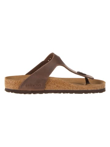 Birkenstock Skórzane japonki "Gizeh" w kolorze brązowym