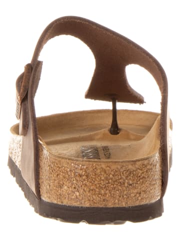 Birkenstock Skórzane japonki "Gizeh" w kolorze brązowym