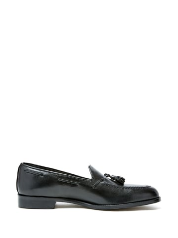 British Passport Leren mocassins zwart