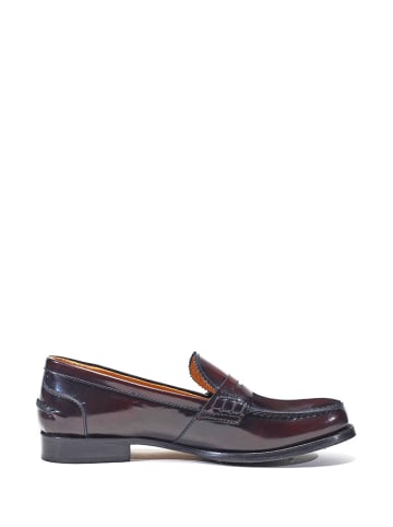 British Passport Leren mocassins donkerrood
