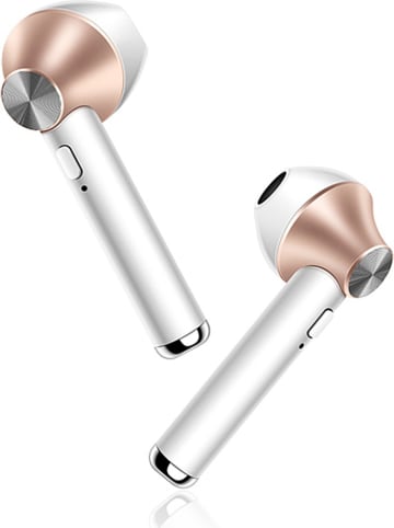 SmartCase Bluetooth in-ear hoofdtelefoon zilverkleurig/roségoudkleurig
