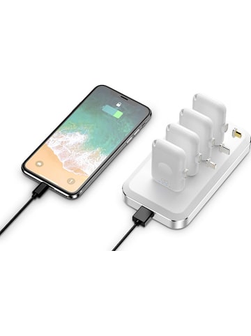 SmartCase 5tlg. Set: Dockingstation und Powerbanks in Weiß