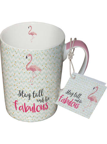 ppd Tasse "Be fabulous" in Grün/ Rosa - 250 ml