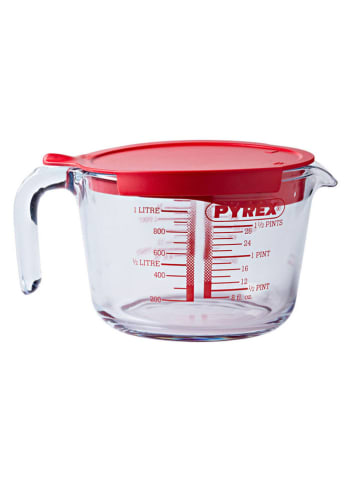 Pyrex Messbecher "Cook & Enjoy" in Transparent/ Rot - 1 l