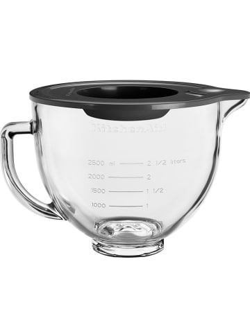 KitchenAid Rührschüssel "5KSM5GB" in Transparent/ Schwarz - 4,7 l