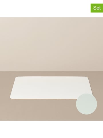 RITZENHOFF 4-delige set: dienbladplacemats wit/mintgroen - (L)31 x (B)27 cm