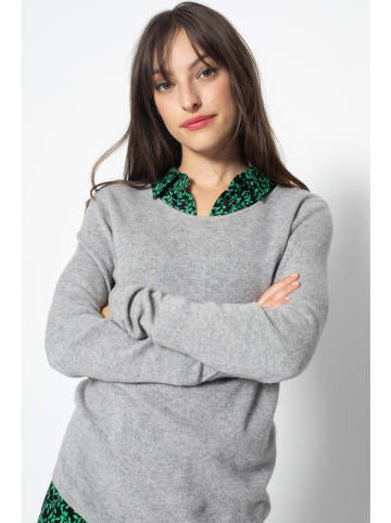 AUTHENTIC CASHMERE Kaszmirowy sweter w kolorze jasnoszarym