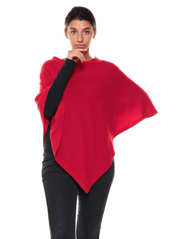 Cashmere95 Poncho rood