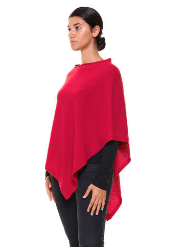 Cashmere95 Poncho in Rot