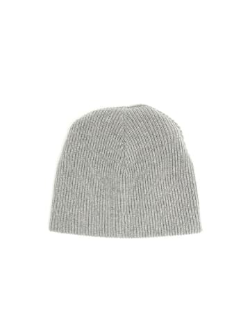 Cashmere95 Dwustronna czapka beanie w kolorze jasnoróżowo-szarym