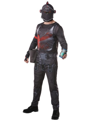 Rubie`s 5-częściowy kostium "Black Knight Fortnite" w kolorze czarno-szarym