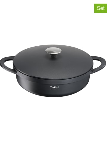 Tefal 2-częściowy zestaw w kolorze czarnym - Ø 28 cm