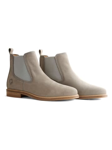 TRAVELIN' Skórzane sztyblety "Paris Nubuck" w kolorze szarym