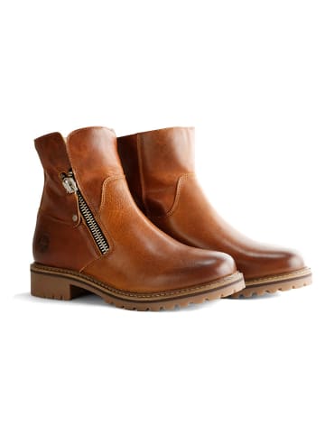 Travelin` Leren boots "Vartae" cognackleurig