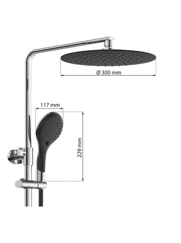 Schütte Panel prysznicowy "Grande Vita" w kolorze srebrnym