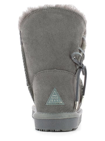 NICEBAY Leren winterboots "Manitoba" grijs
