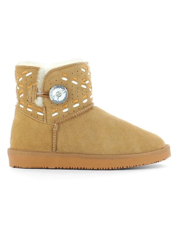 NICEBAY Leren winterboots "Kasba" lichtbruin