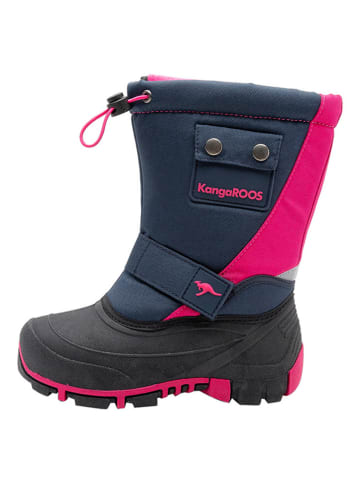 Kangaroos Winterlaarzen "Kanga-Bean II" donkerblauw/roze