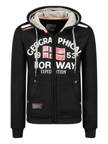 Geographical Norway Sweatjacke "Flag" in Schwarz