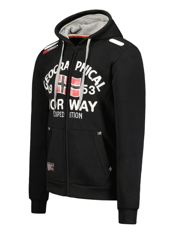 Geographical Norway Sweatvest "Flag" zwart