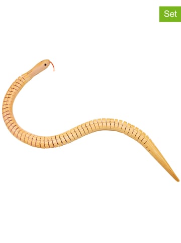 Playbox Drewniane węże (6 szt.) w kolorze jasnobrązowym - dł. 48,5 cm