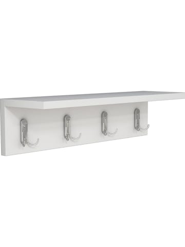 Scandinavia Concept Wandgarderobe  in Weiß - (B)60 x (H)14,5 x (T)16,3 cm