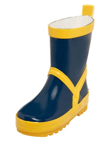 Playshoes Rubberlaarzen donkerblauw/geel