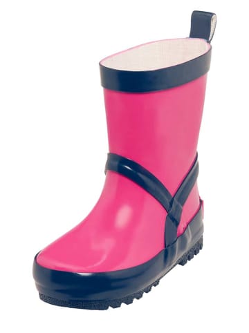 Playshoes Gummistiefel in Pink/ Dunkelblau