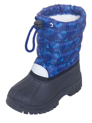 Playshoes Kozaki zimowe w kolorze czarno-niebieskim