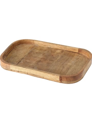 Boltze 2-delige set: decoratieve dienbladen "Tikko" bruin
