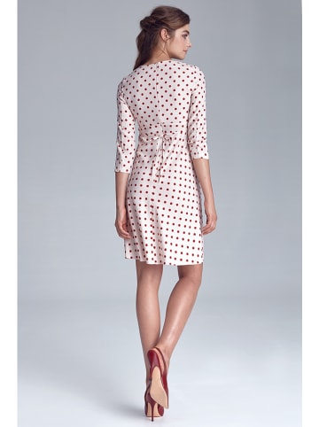 Nife Jurk crème/bordeaux