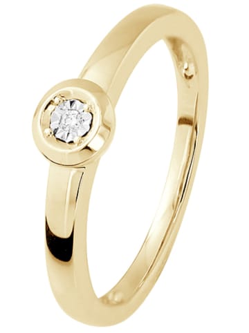 DYAMANT Złoty pierścionek z diamentem