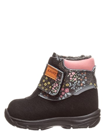 KAVAT Leder-Winterboots "Yxhult" in Schwarz/ Bunt