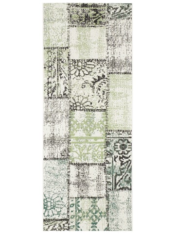 NORTHRUGS Indoor-/ Outdoor-Teppich "Symi" in Grün/ Creme/ Schwarz