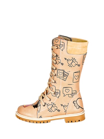 Streetfly Boots in Beige/ Bunt