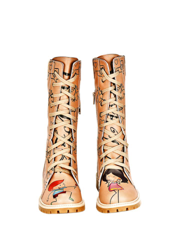 Streetfly Boots in Beige/ Bunt