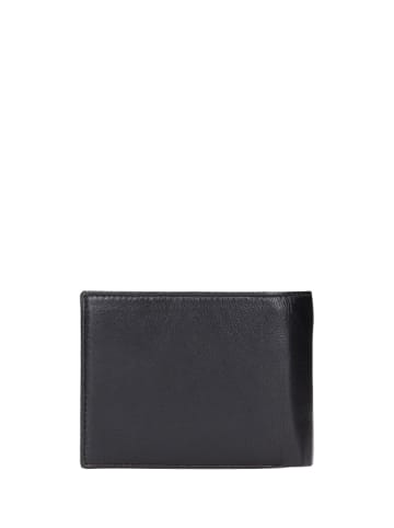 Wojas Leder-Geldbörse in Schwarz - (B)12,5 x (H)10,5 x (T)4 cm