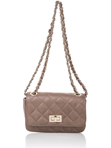 Florence Bags Leder-Schultertasche "Tiglio" in Beige - (B)19 x (H)11 x (T)5 cm