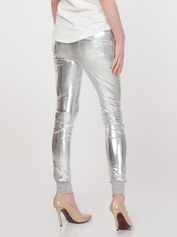 Yuliya Babich Spodnie w kolorze srebrnym