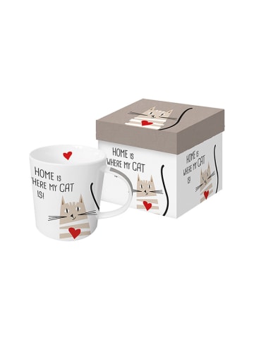ppd Mok "Home cat" wit/meerkleurig - 350 ml