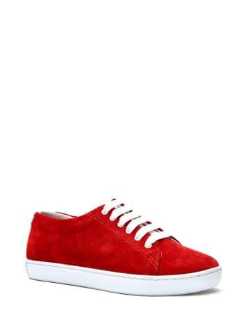 Comfortfusse Skórzane sneakersy w kolorze czerwonym