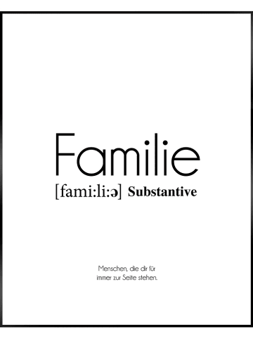 Orangewallz Gerahmter Kunstdruck "Familie"