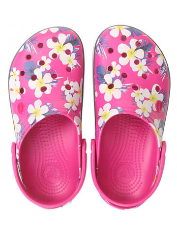 Crocs Chodaki "Crocband Seasonal Graphic" w kolorze różowym ze wzorem