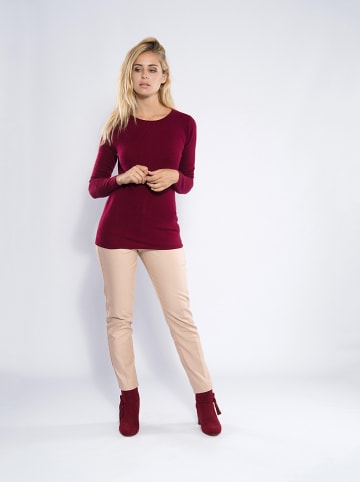 Just Cashmere Kaszmirowy sweter w kolorze bordowym